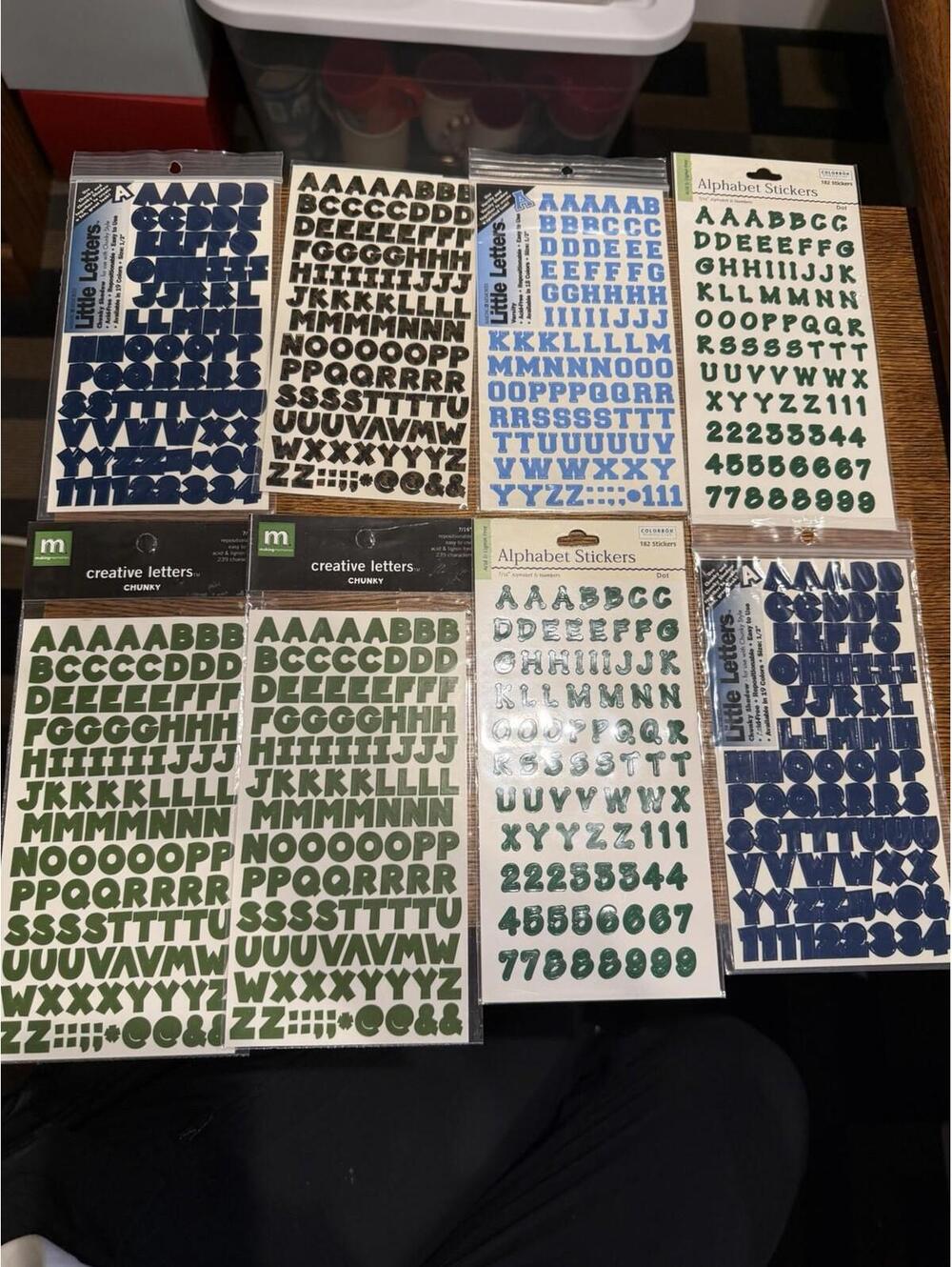 Scrapbook Sticker Alphabet & Numbers Stickers Lot of 15 New Sealed